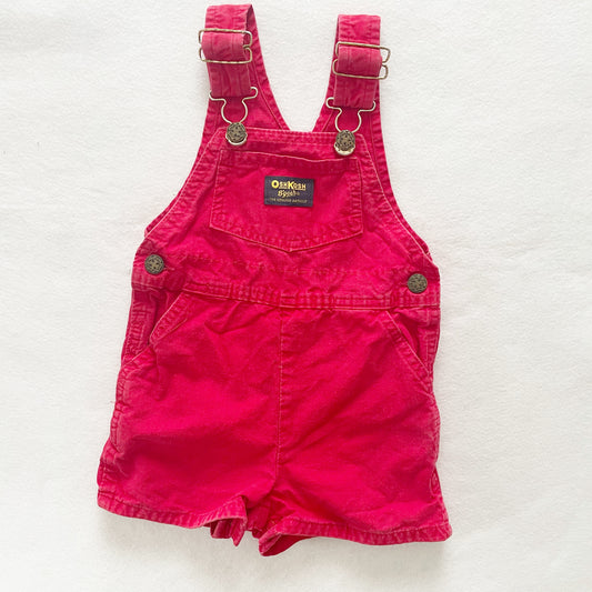 OshKosh Red Shortalls - Yellow Clover Vintage Kids Clothes