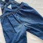 OshKosh Medium Wash Bubble Leg Overalls - Yellow Clover Vintage Kids Clothes