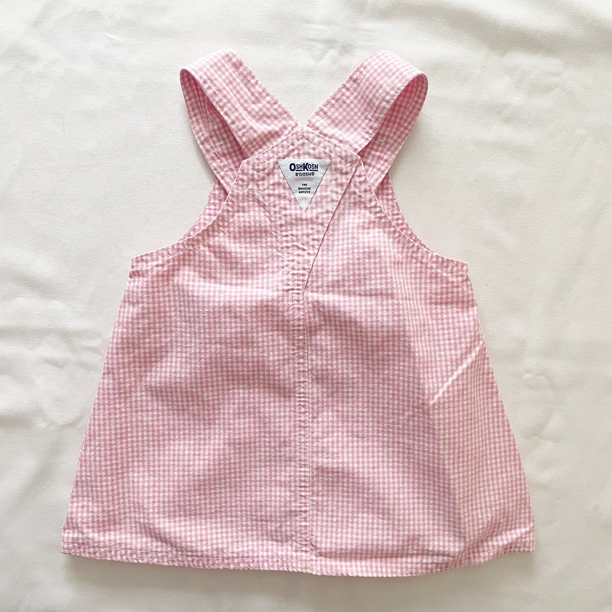 OshKosh Pink Gingham Skirtall - Yellow Clover Vintage Kids Clothes