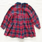 OshKosh Bow Collar Plaid Flannel Dress - Yellow Clover Vintage Kids Clothes