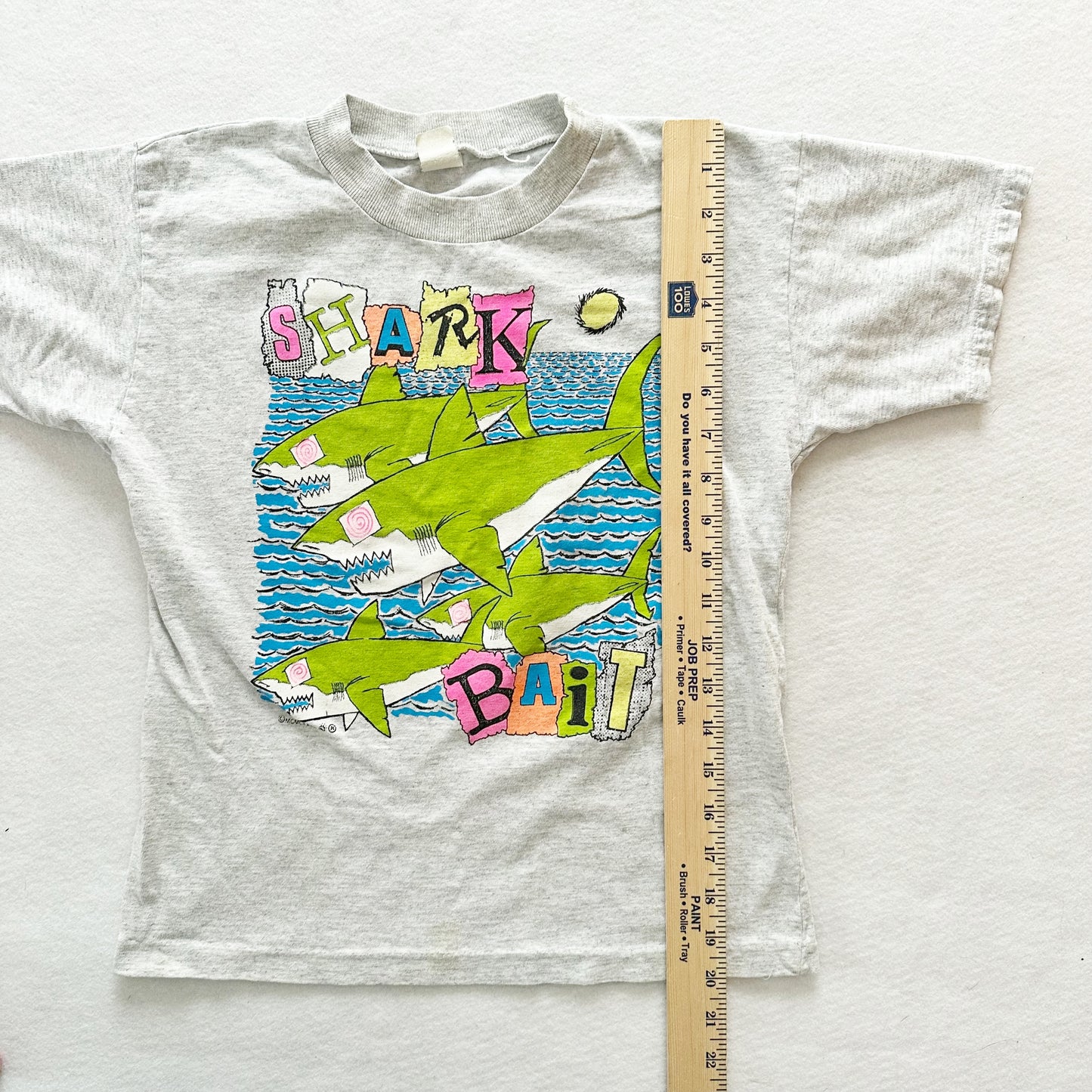 Shark Bait Graphic Tee - Yellow Clover Vintage Kids Clothes