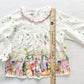 Multicolored Circus Print Pajama Top - Yellow Clover Vintage Kids Clothes