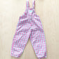 OshKosh Plaid Textured Bubble Overalls - Yellow Clover Vintage Kids Clothes