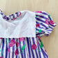 Vintage Striped Cherry Dress - Yellow Clover Vintage Kids Clothes