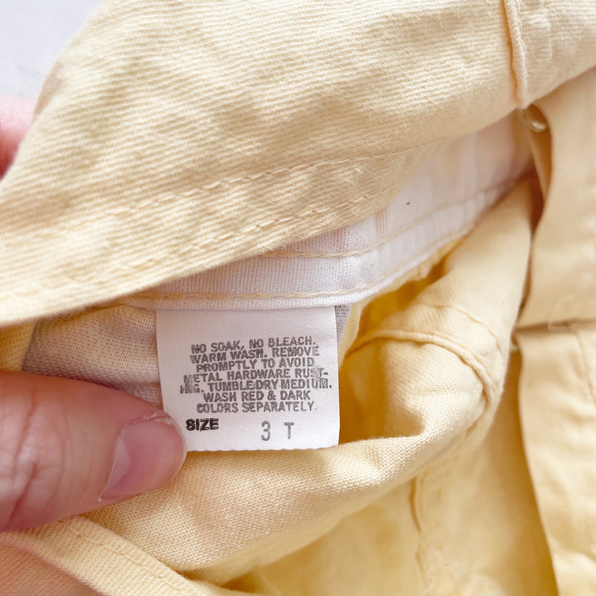 OshKosh Light Yellow Shortalls - Yellow Clover Vintage Kids Clothes