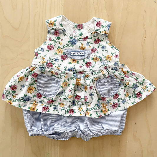 Petit Fleur Romper - Yellow Clover Vintage Kids Clothes
