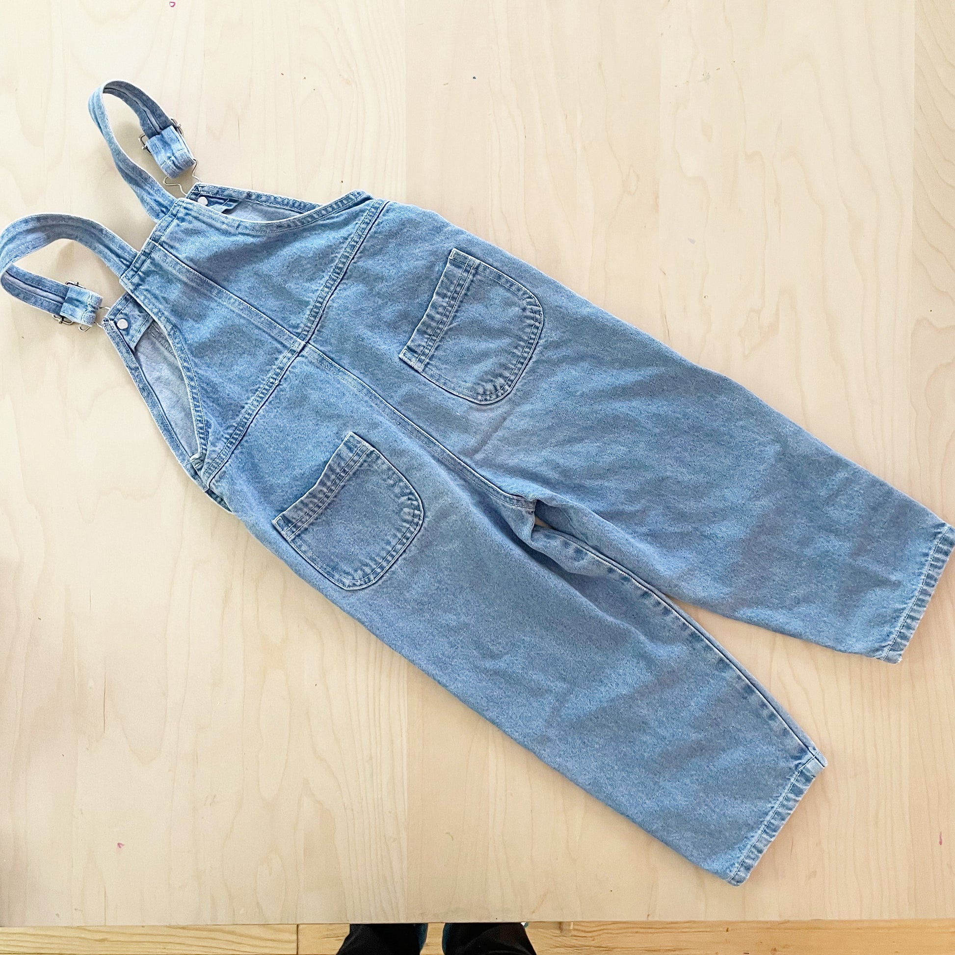 Little Arizona Bear Embroidery Overalls - Yellow Clover Vintage Kids Clothes