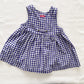 OshKosh Flannel Gingham Embroidered Dress - Yellow Clover Vintage Kids Clothes