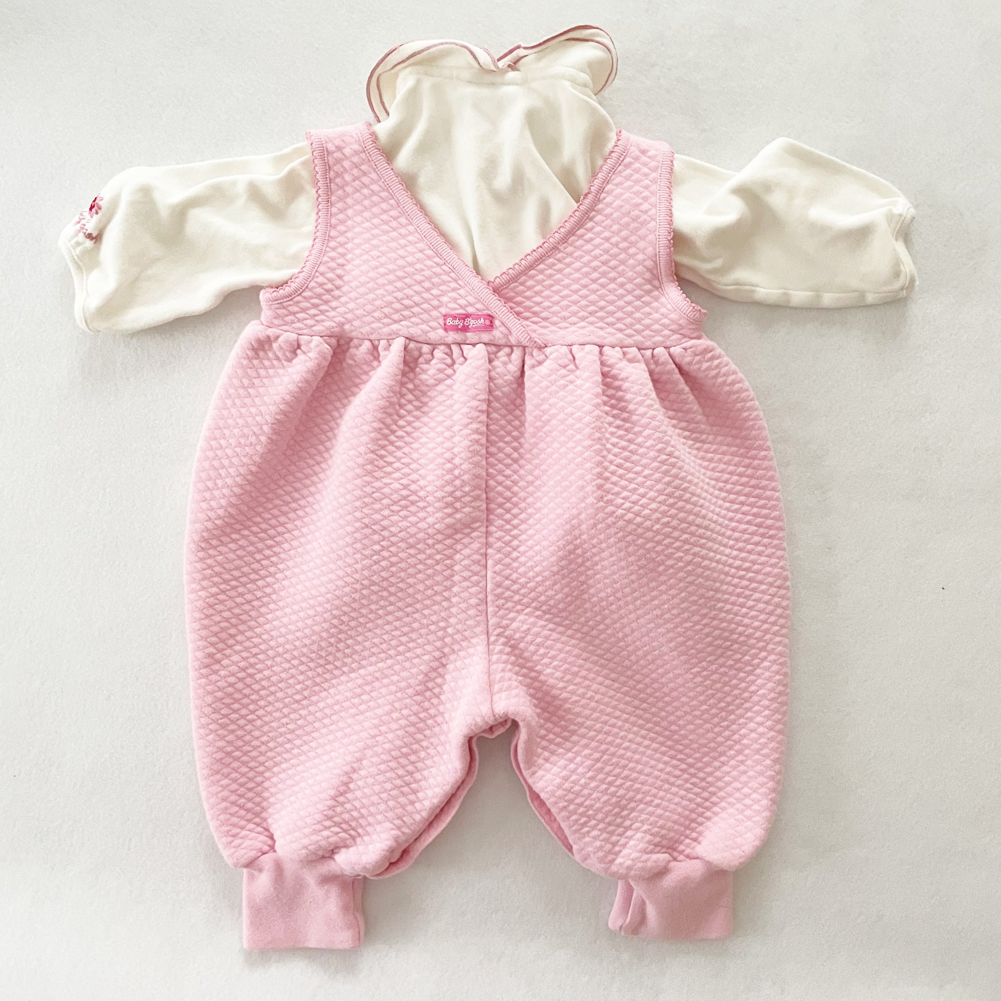Baby B’gosh Quilted Romper Set - Yellow Clover Vintage Kids Clothes