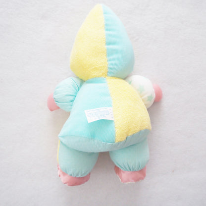 Playskool Pastel Clown Stuffed Baby - Yellow Clover Vintage Kids Clothes