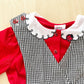 Vintage OshKosh Ladybug Checkered Pinafore Set - Yellow Clover Vintage Kids Clothes
