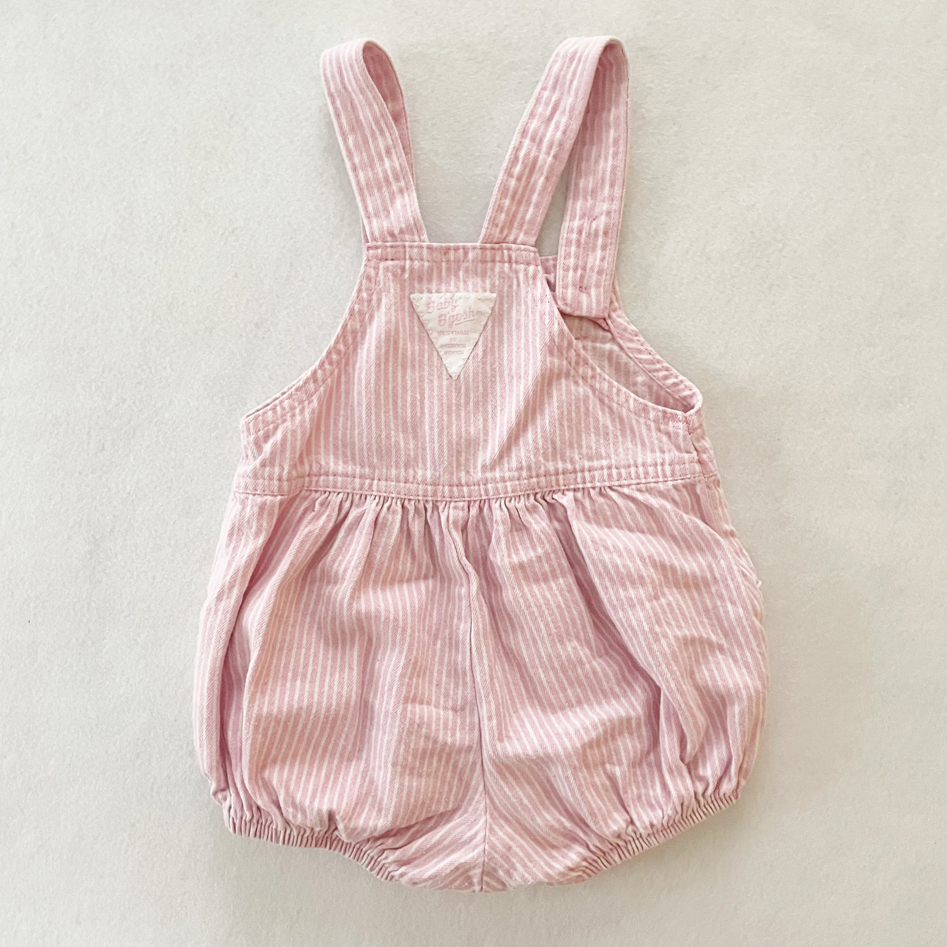 Baby B’gosh Pink Hickory Stripe Bubble - Yellow Clover Vintage Kids Clothes