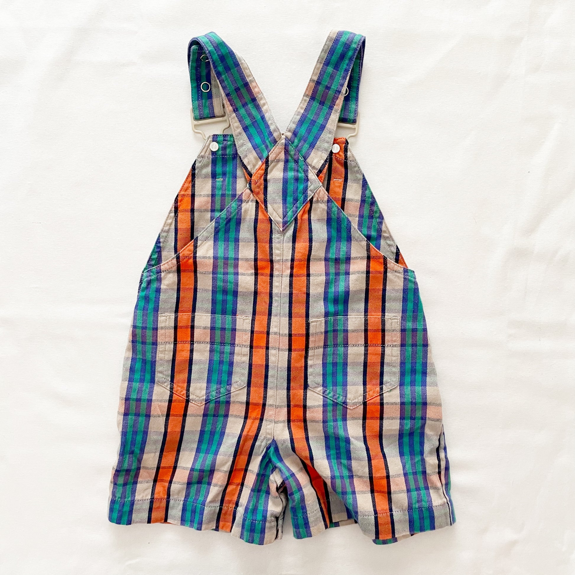 Gymboree Sports Pennant Patch Shortalls • 2T - Yellow Clover Vintage Kids Clothes