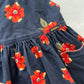 OshKosh Navy Red Floral Dress - Yellow Clover Vintage Kids Clothes