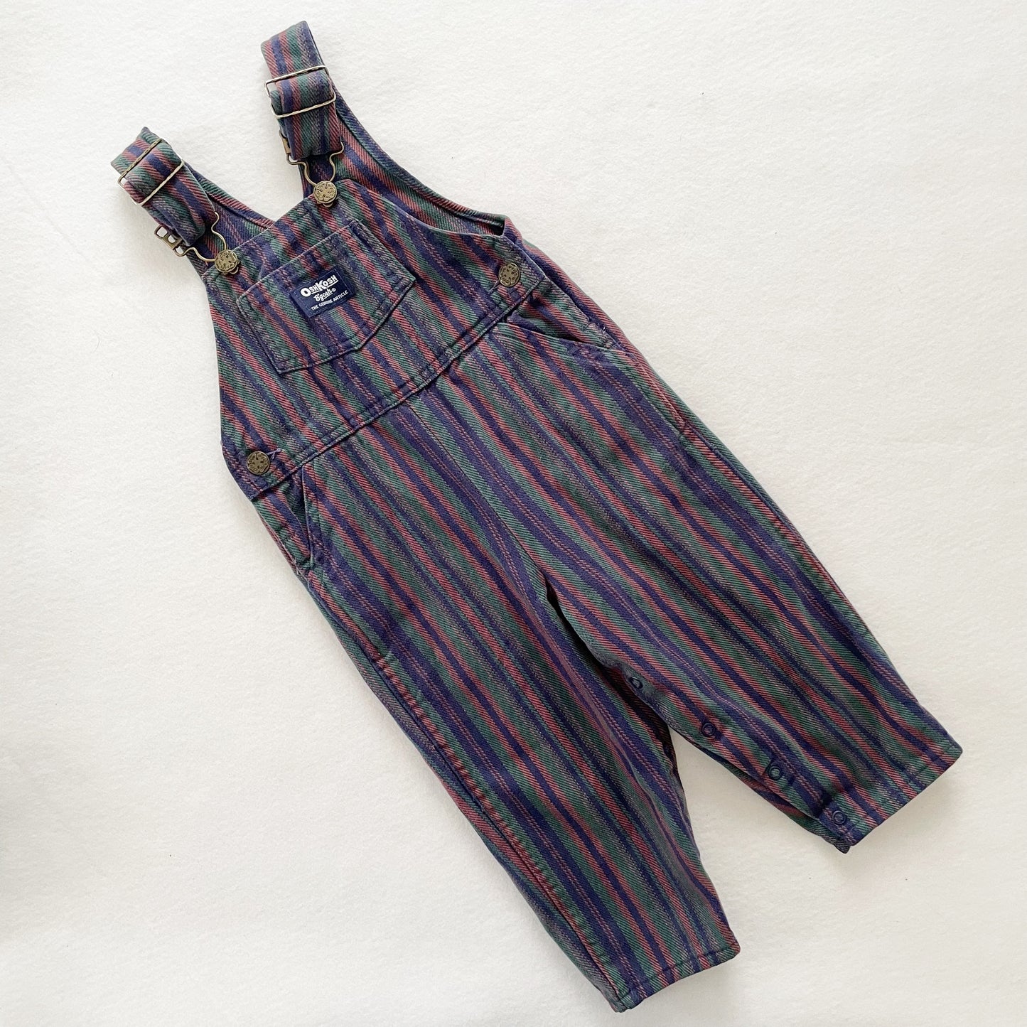 OshKosh Striped Overalls - Yellow Clover Vintage Kids Clothes
