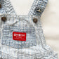 OshKosh Light Blue Striped Gingham Bubble Overalls