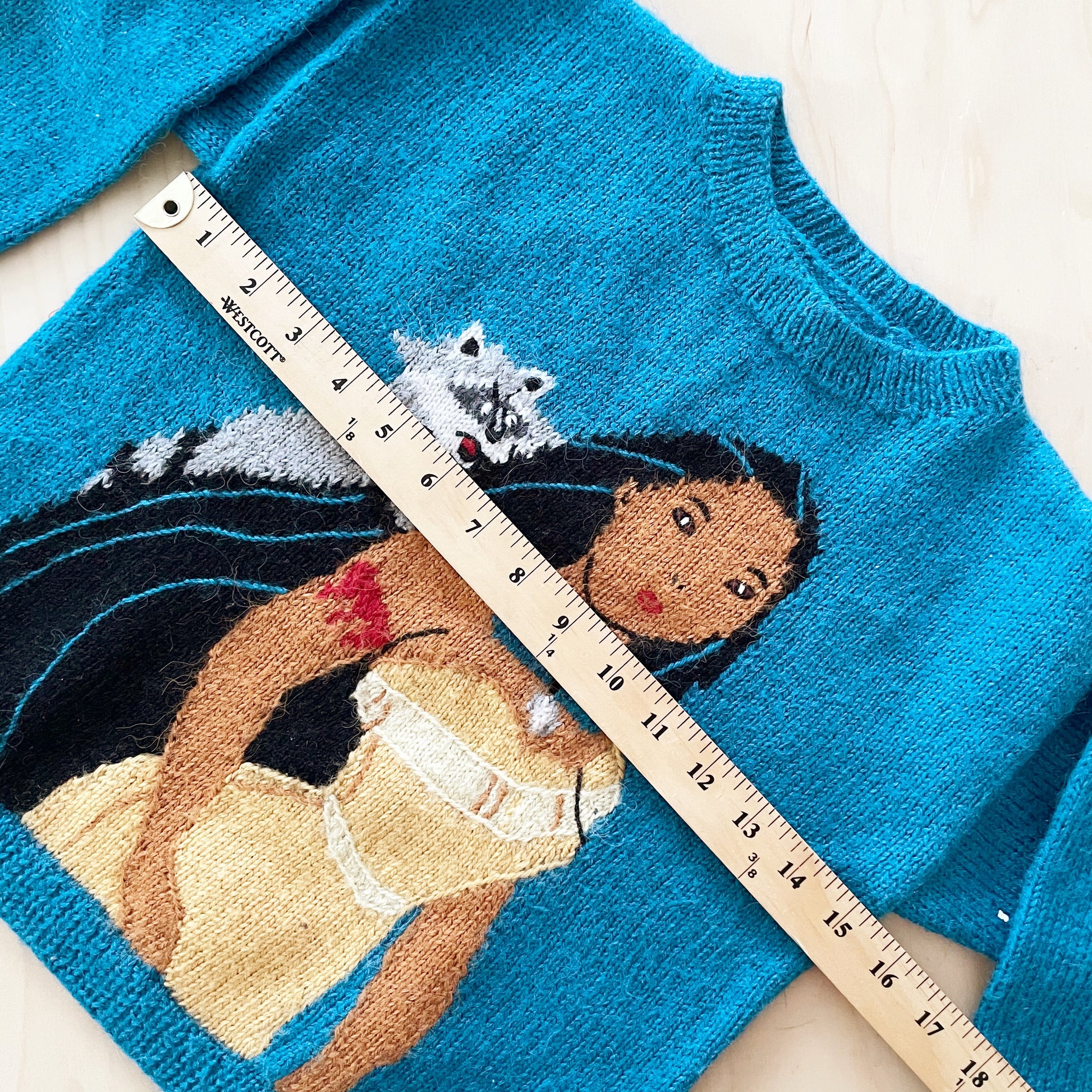 Handknit Pocahontas Sweater - Yellow Clover Vintage Kids Clothes