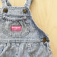 Vintage OshKosh Acid Wash Engineer Stripe Shortalls - Yellow Clover Vintage Kids Clothes