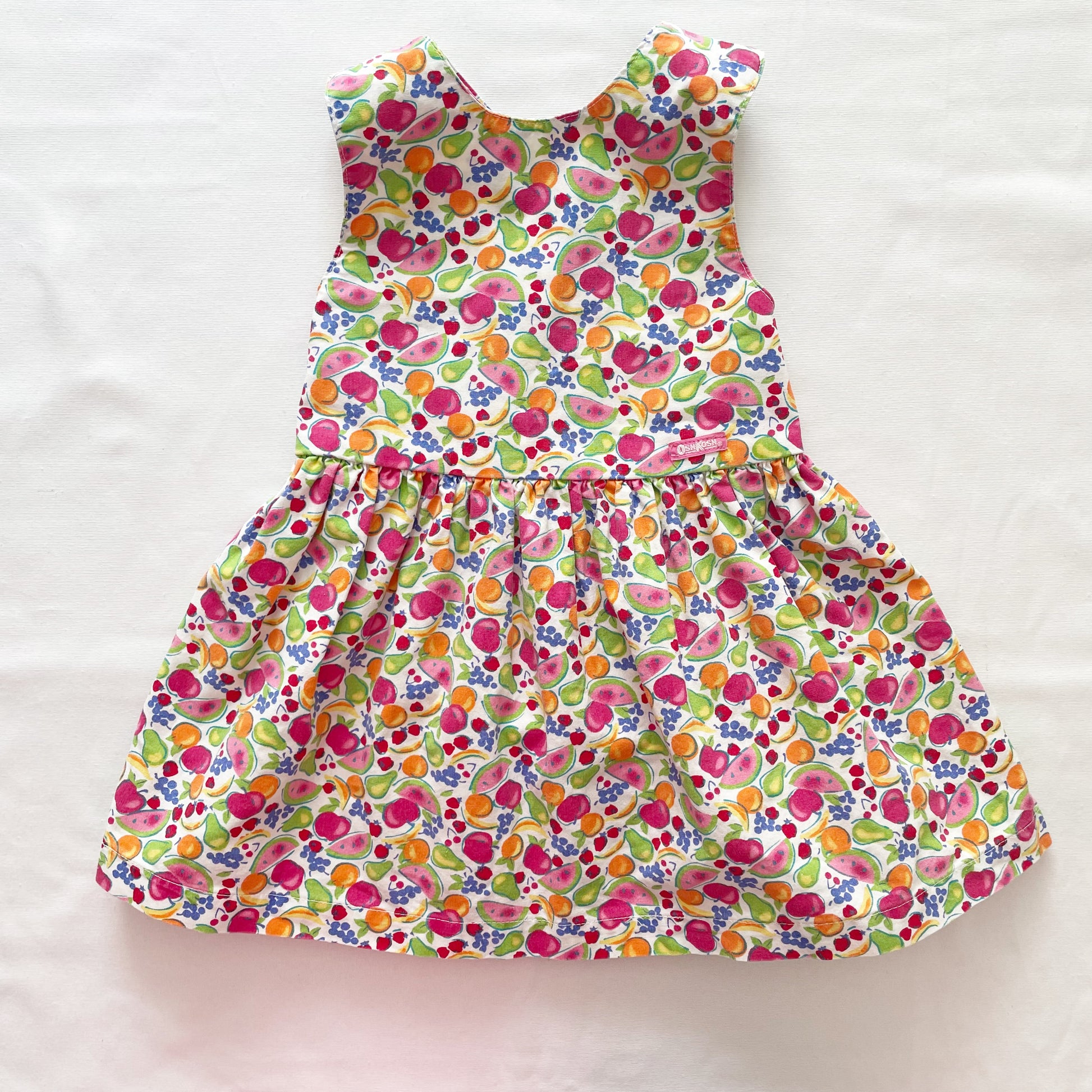 OshKosh Fruit Print Crossback Dress - Yellow Clover Vintage Kids Clothes