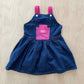 OshKosh Denim Dot Skirtall - Yellow Clover Vintage Kids Clothes