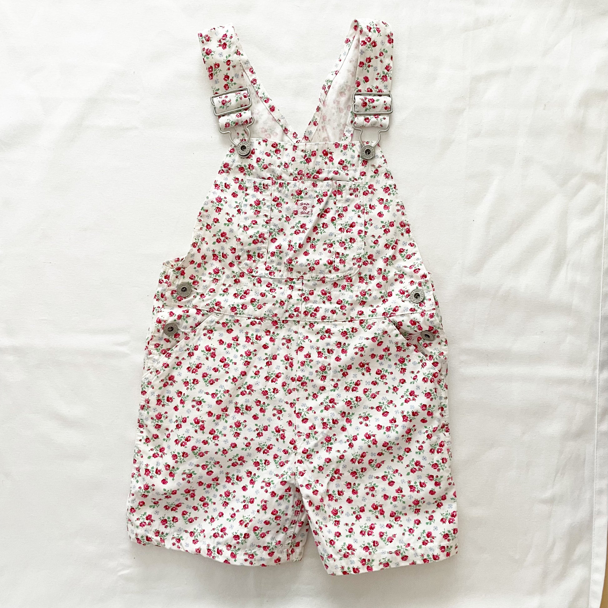 Vintage Gap Kids Floral Shortall Overalls