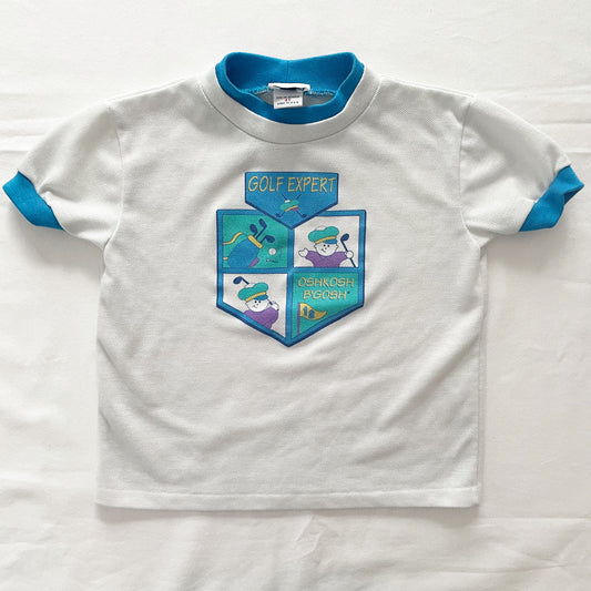 OshKosh Golf Graphic Tee - Yellow Clover Vintage Kids Clothes