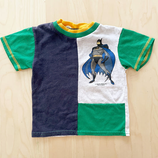 1994 Batman Colorblock Tee - Yellow Clover Vintage Kids Clothes