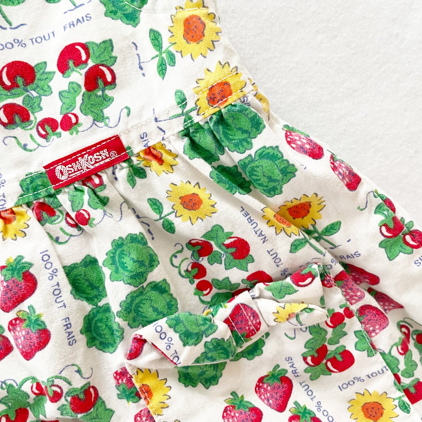 OshKosh Garden Print Dress - Yellow Clover Vintage Kids Clothes