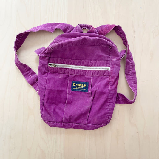 Vintage OshKosh Cord Backpack - Yellow Clover Vintage Kids Clothes