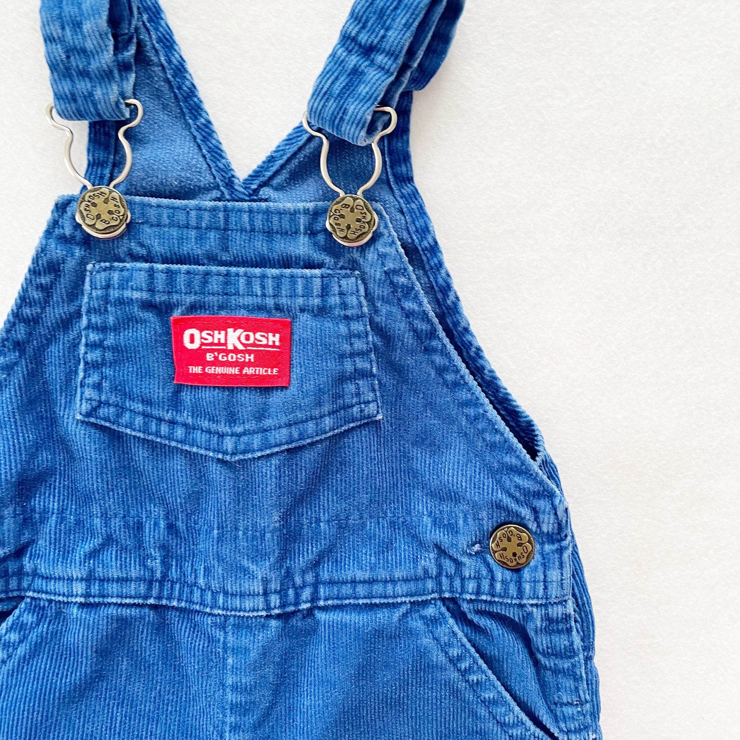 OshKosh Blue Cord Overalls - Yellow Clover Vintage Kids Clothes