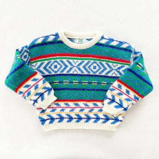 Benetton Wool Blend Sweater - Yellow Clover Vintage Kids Clothes