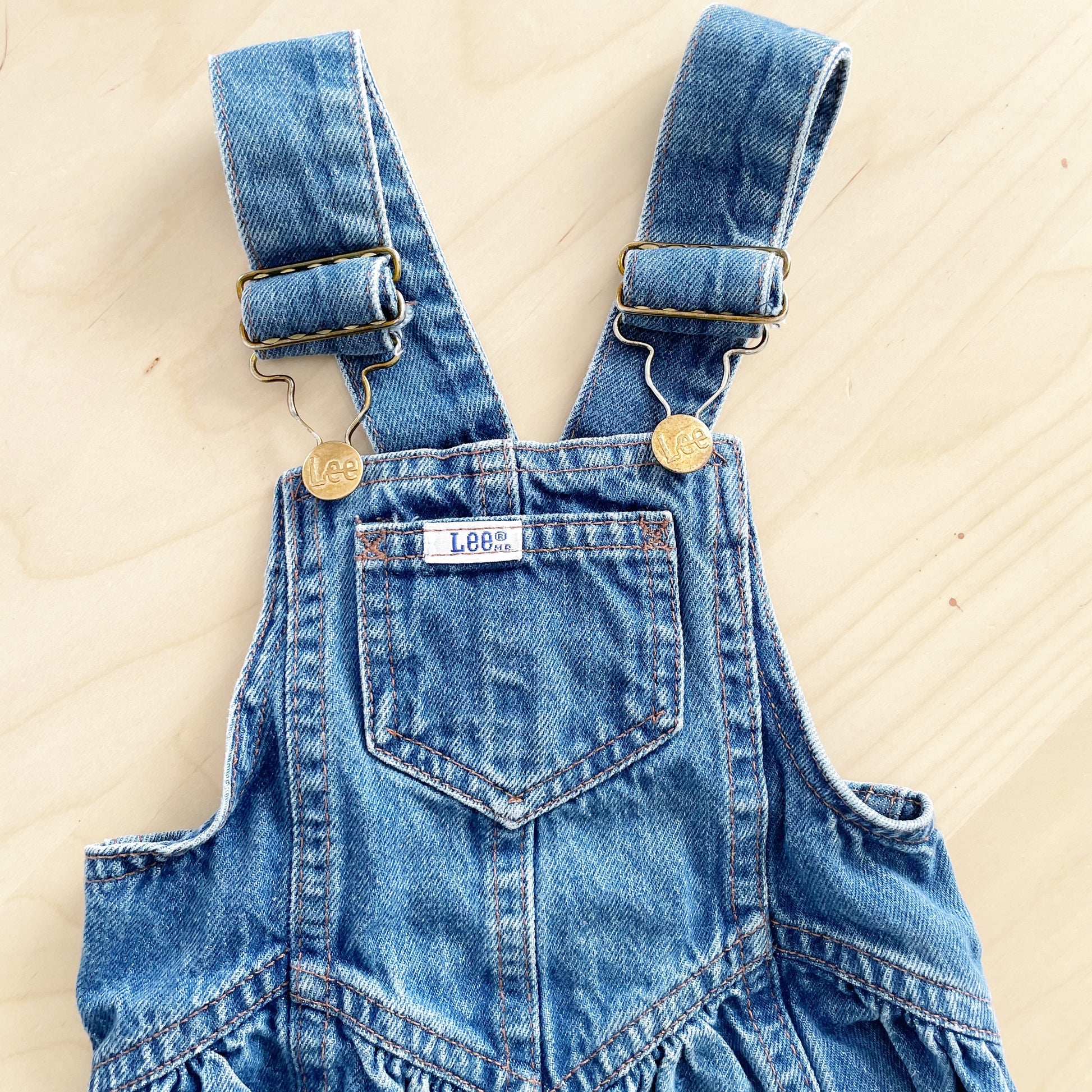Lee Seamed Waist Overalls - Yellow Clover Vintage Kids Clothes