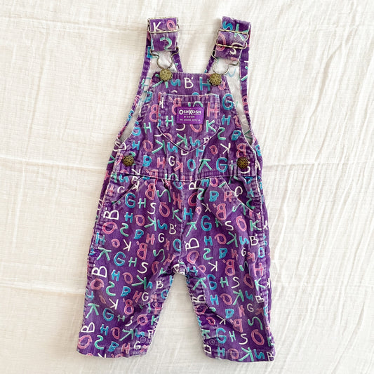 Vintage OshKosh Cord Spell Out Overalls