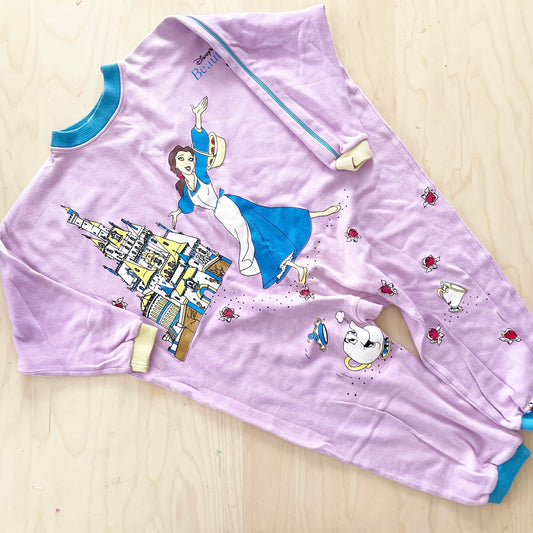 Vintage Beauty and the Beast Romper - Yellow Clover Vintage Kids Clothes