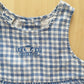 OshKosh Teacup Plaid Tie Back Dress - Yellow Clover Vintage Kids Clothes