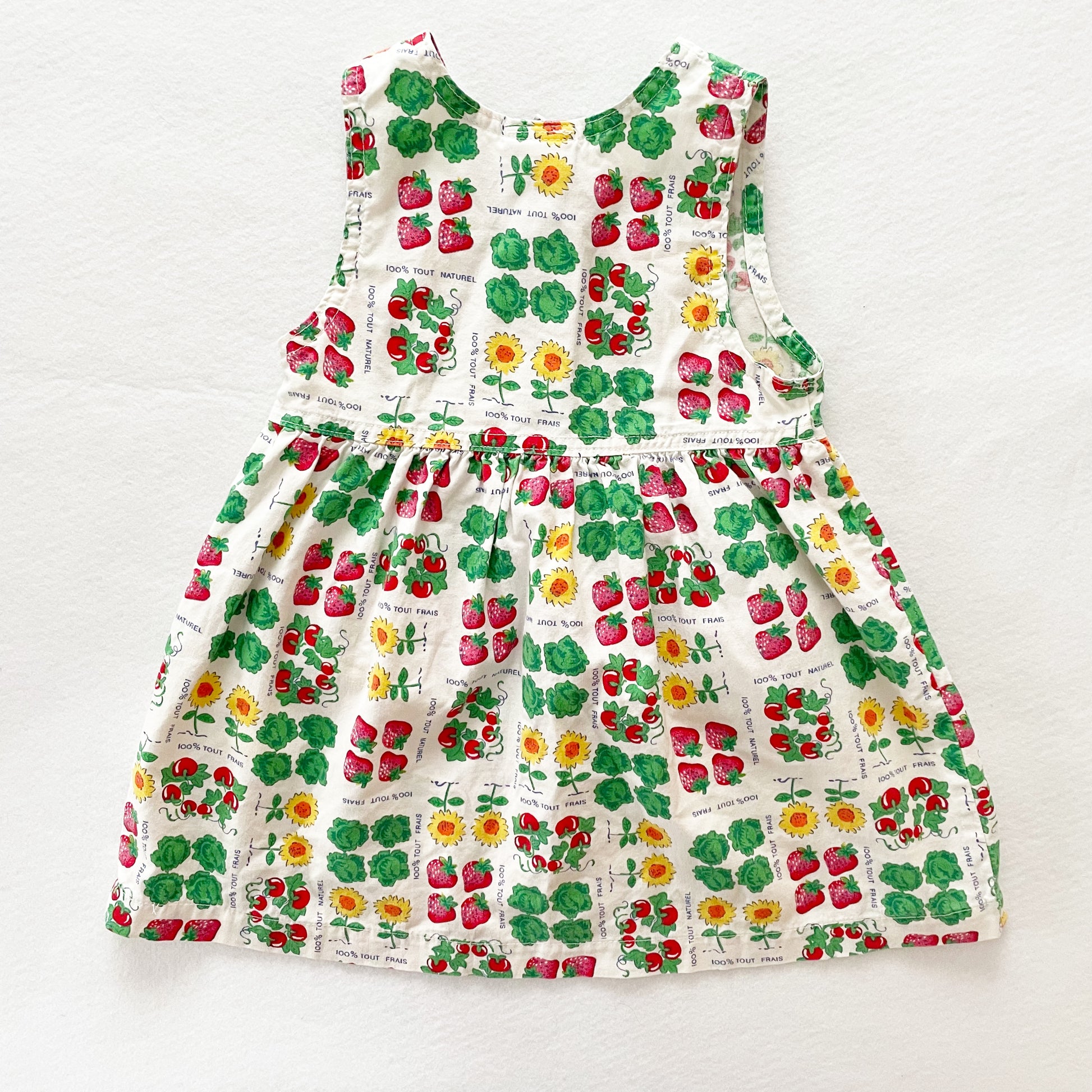OshKosh Garden Print Dress - Yellow Clover Vintage Kids Clothes