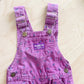 OshKosh Purple Floral Cord Overalls - Yellow Clover Vintage Kids Clothes