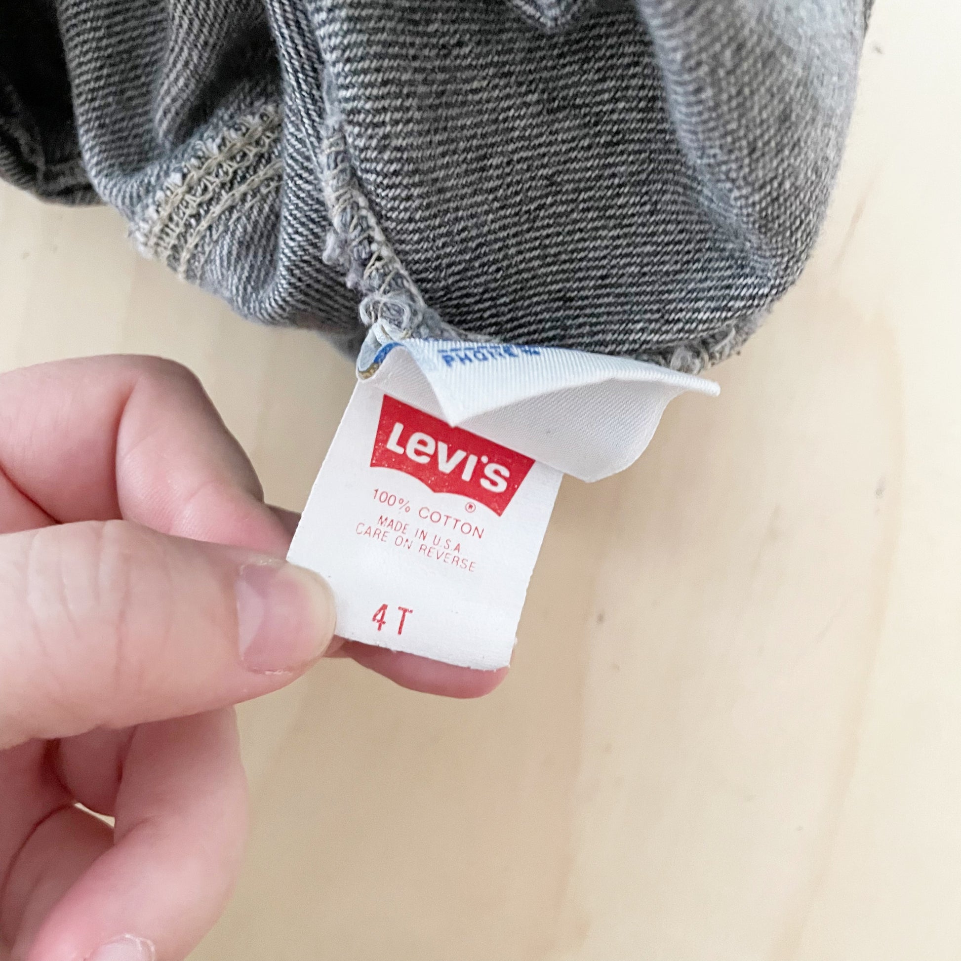 Levi’s Varsity Gray Seamed Jeans - Yellow Clover Vintage Kids Clothes