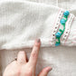 Pastel Embroidered Chunky Cardigan - Yellow Clover Vintage Kids Clothes
