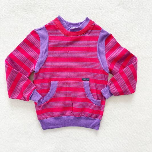 London Fog Striped Sweatshirt - Yellow Clover Vintage Kids Clothes