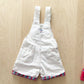 OshKosh White Primary Plaid Shortalls - Yellow Clover Vintage Kids Clothes