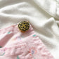OshKosh Light Pink Floral Print Shortalls Set - Yellow Clover Vintage Kids Clothes