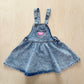 Vintage OshKosh Acid Wash Pink Patch Girls Skirtall