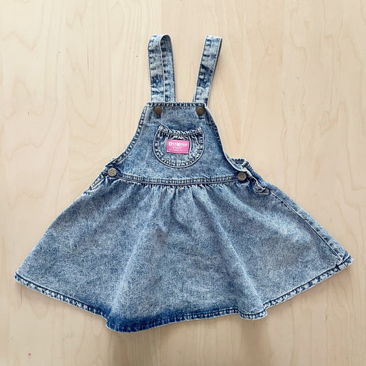 OshKosh Acid Wash Skirtall - Yellow Clover Vintage Kids Clothes