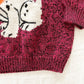 Handknit Maroon 101 Dalmatians Sweater