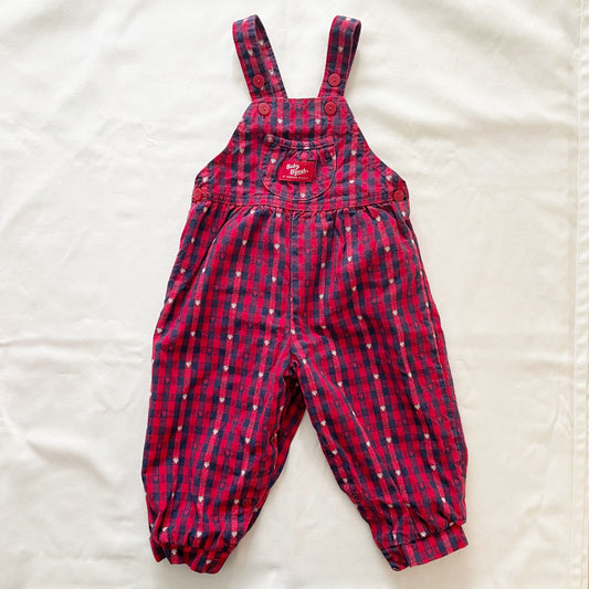 Baby B’gosh Heart Woven Gingham Cuffed Overalls
