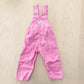 OshKosh Bubble Gum Pink Overalls - Yellow Clover Vintage Kids Clothes