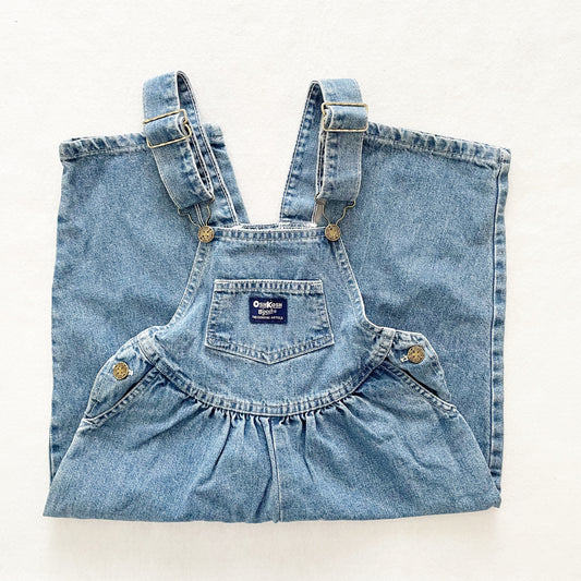 OshKosh Scoop Cut Bubble Overalls - Yellow Clover Vintage Kids Clothes
