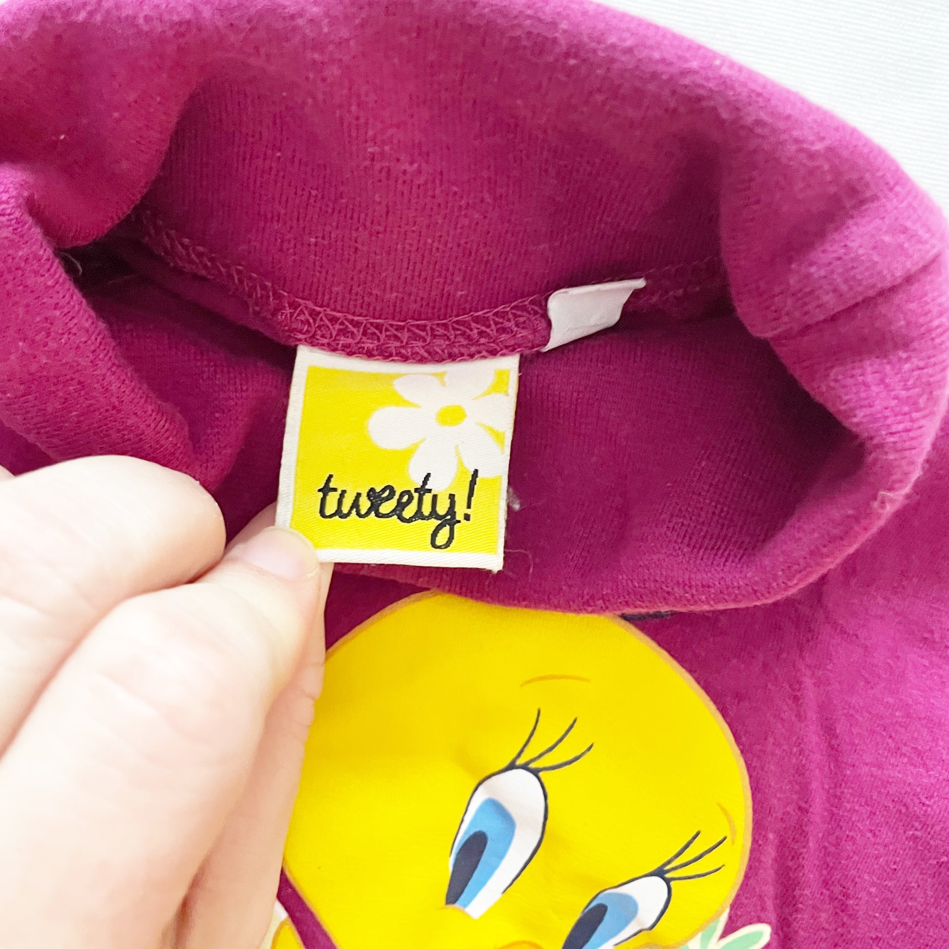 Tweety Graphic Turtleneck - Yellow Clover Vintage Kids Clothes