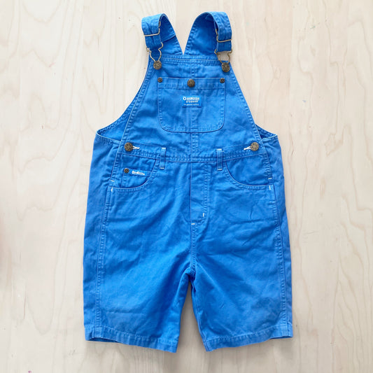 OshKosh Sky Blue Baggy Shortalls - Yellow Clover Vintage Kids Clothes